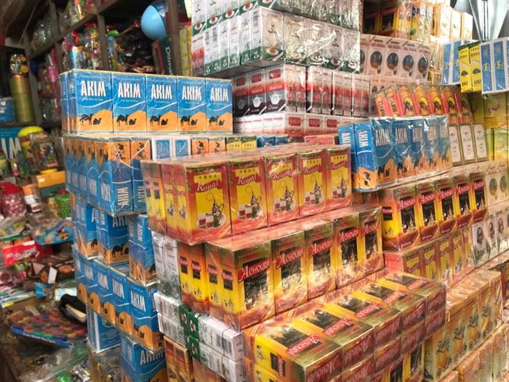 Jasmine tea displayed with other retail tea brands